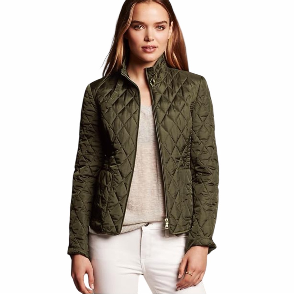 Banana Republic Green Quilted Women's Jacket. Size Large